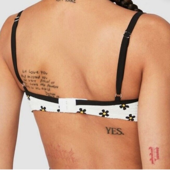 NWT For Love & Lemons Daisy Brenda Underwire Floral Bralette Bra Top Size L - Picture 7 of 8